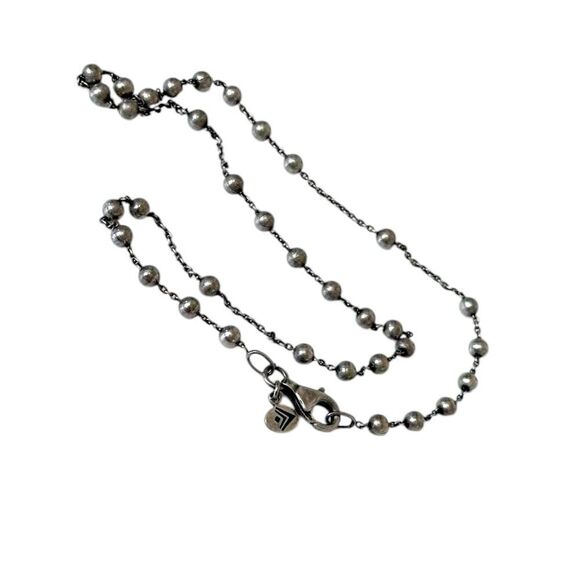 Silpada RETIRED Sterling Silver small satin beads Rosary Chain Necklace 17” long - Picture 1 of 12